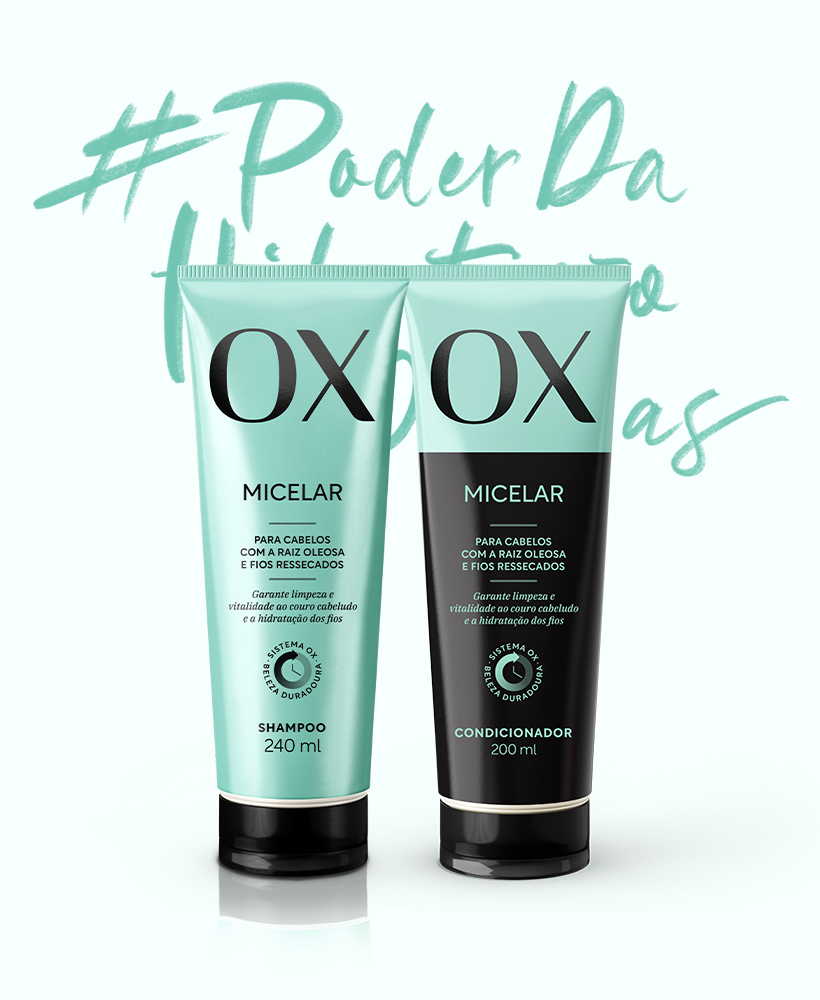 Promopack OX Cosméticos Micelar Shampoo 200ml e Condicionador 170ml